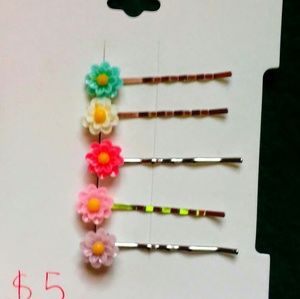 Handmade flower hair pins
